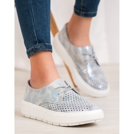 Goodin Leichte Lederschuhe grau 1