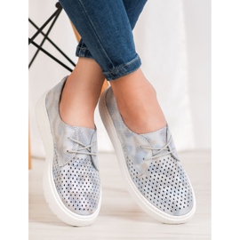 Goodin Leichte Lederschuhe grau 2