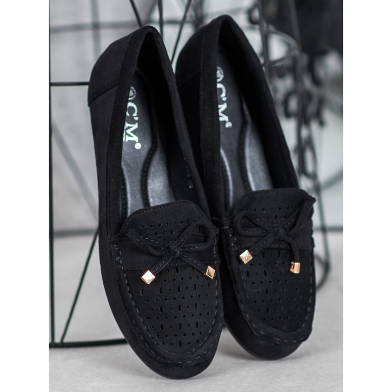 Cm Paris Slipper mit Schleife schwarz 1