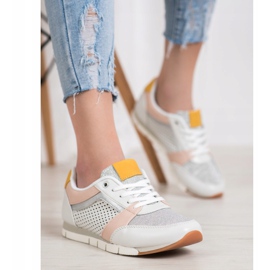 Kylie Durchbrochene Sportschuhe weiß 2