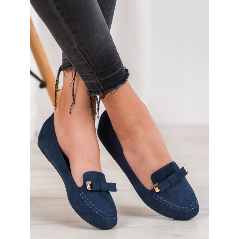 SHELOVET Ballerina mit Schleife blau 1
