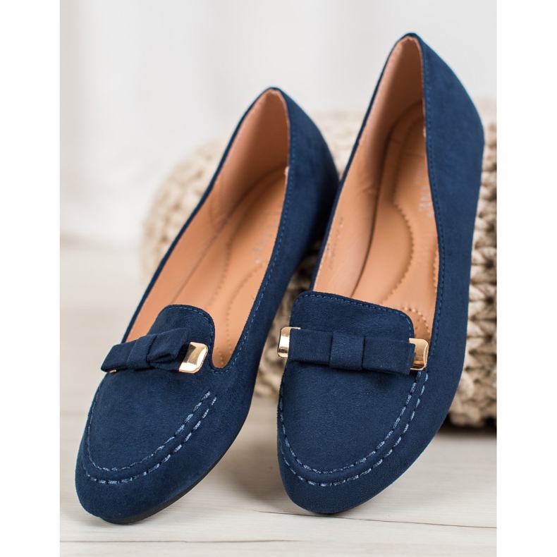 SHELOVET Ballerina mit Schleife blau 2
