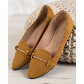 SHELOVET Ballerina in Spitz braun 2