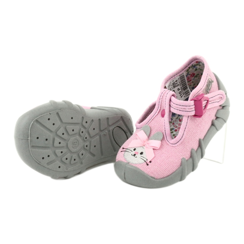 Befado Kinderschuhe 110P374 rosa grau 4