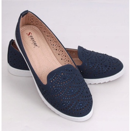 ZA05P Blaue durchbrochene Herren marineblau 2