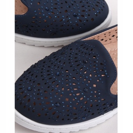 ZA05P Blaue durchbrochene Herren marineblau 1