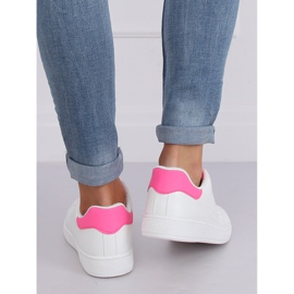Weiße und rosafarbene Damensneaker LV101P Peach 2