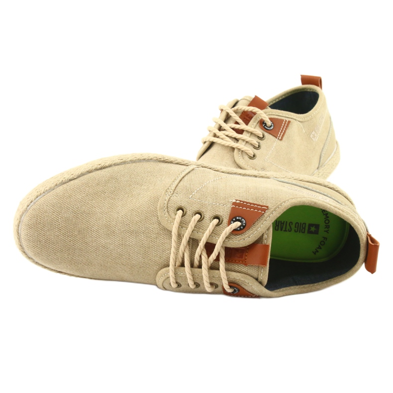 Herren Espadrilles Big Star FF174153 Spitze braun 5