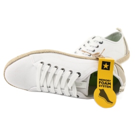 Herren Espadrilles Big Star 174155 Spitze weiß braun 1