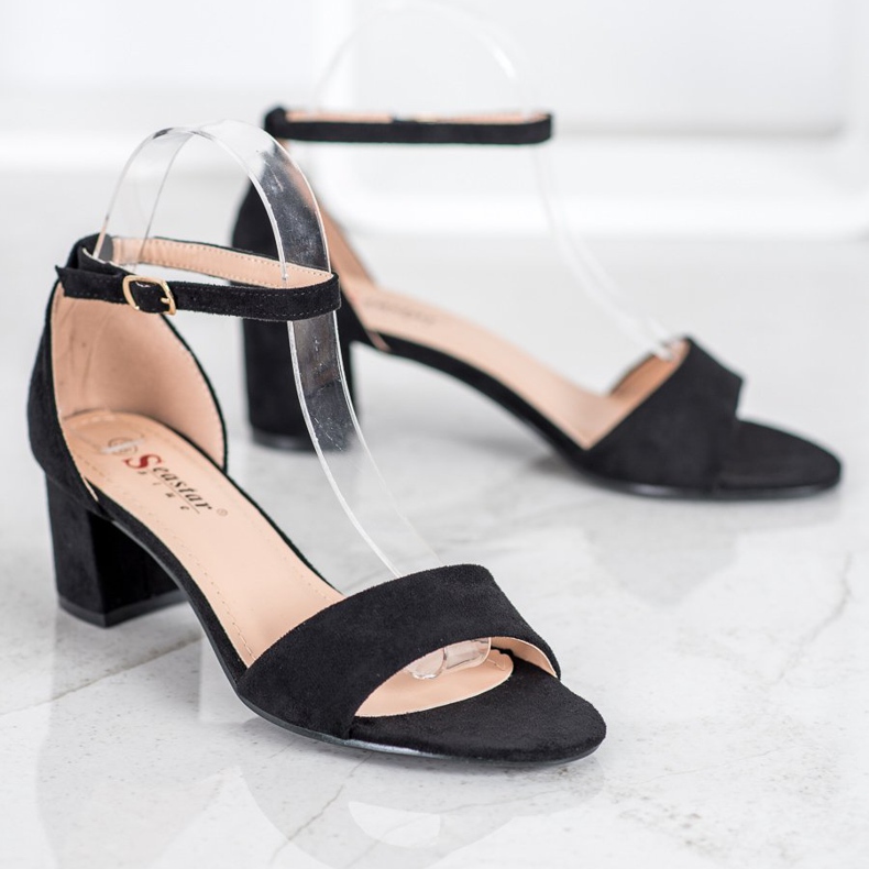 Seastar Bequeme Sandalen mit hohen Absätzen schwarz 1