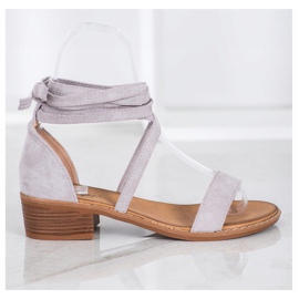 Gebundene Sandalen grau 2