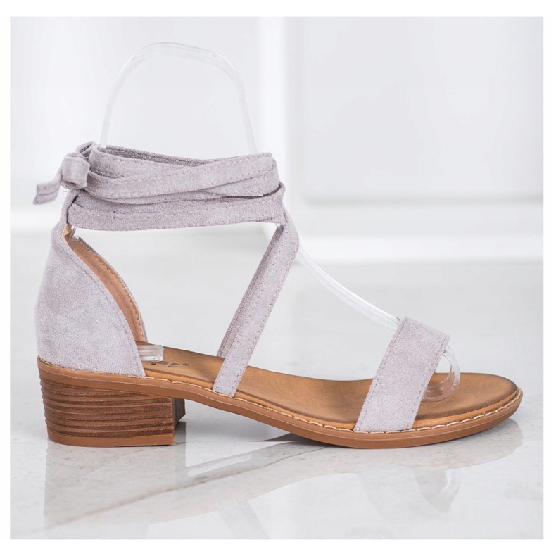 Gebundene Sandalen grau 2