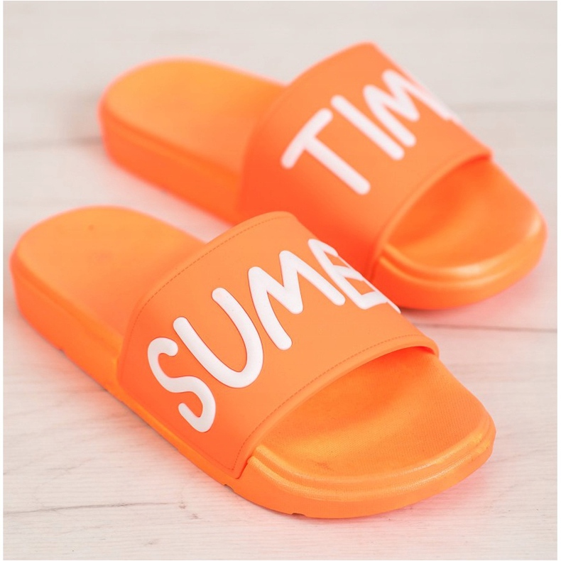 SHELOVET Gummi Hausschuhe orange 2