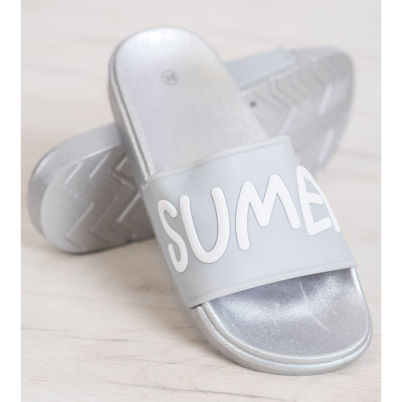 SHELOVET Gummi Hausschuhe grau 2