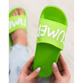 SHELOVET Gummi Hausschuhe grün 1