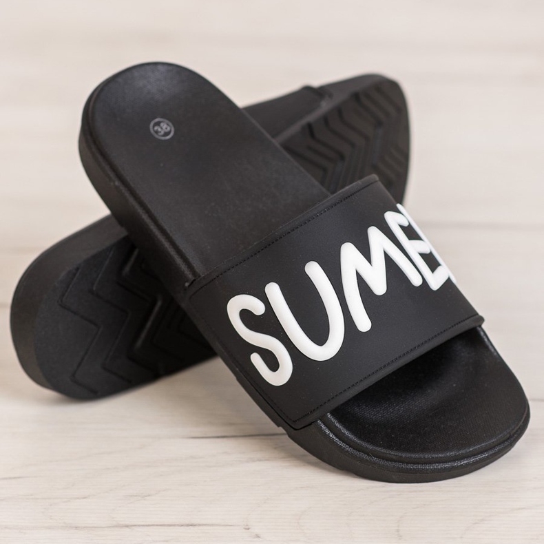 SHELOVET Gummi Hausschuhe schwarz 1