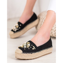 Seastar Espadrilles mit Ornamenten schwarz 2