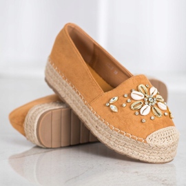 Seastar Espadrilles mit Ornamenten braun 1
