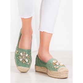 Seastar Espadrilles mit Ornamenten grün 2