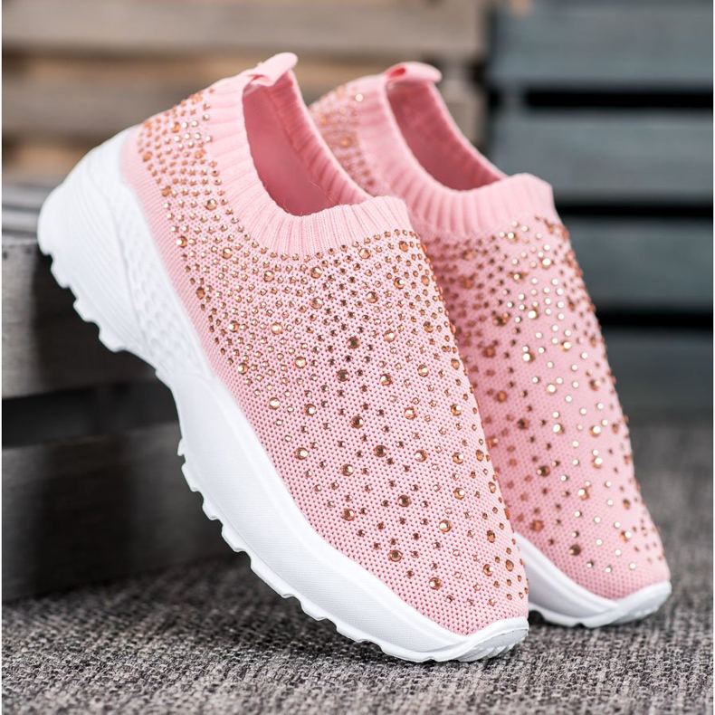Diamantique Sportschuhe mit Kristallen rosa 1
