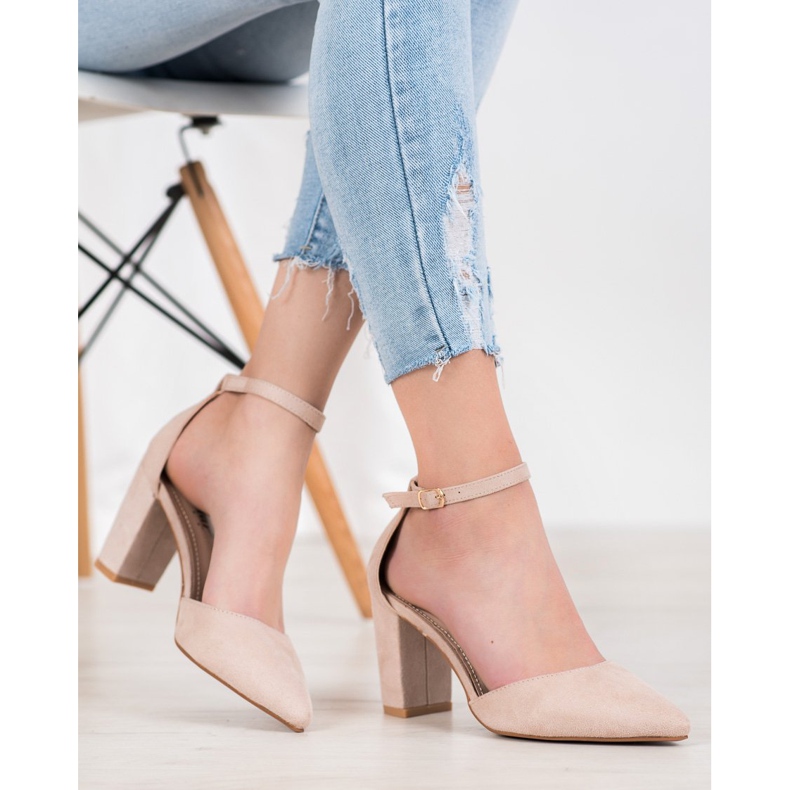 Seastar Wildleder-Pumps auf einer Säule braun 1