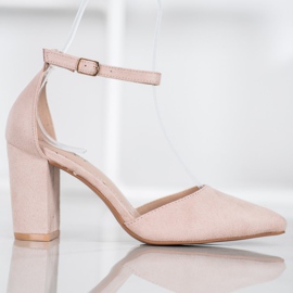 Seastar Wildleder-Pumps auf einer Säule braun 2