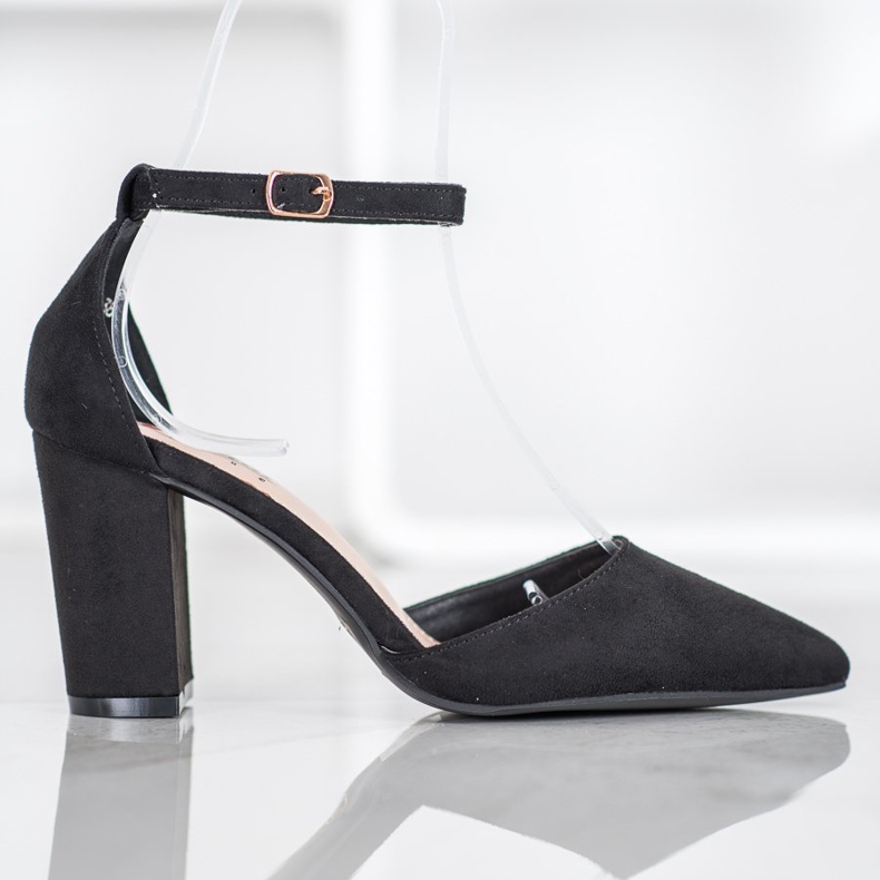 Seastar Wildleder-Pumps auf einer Säule schwarz 2