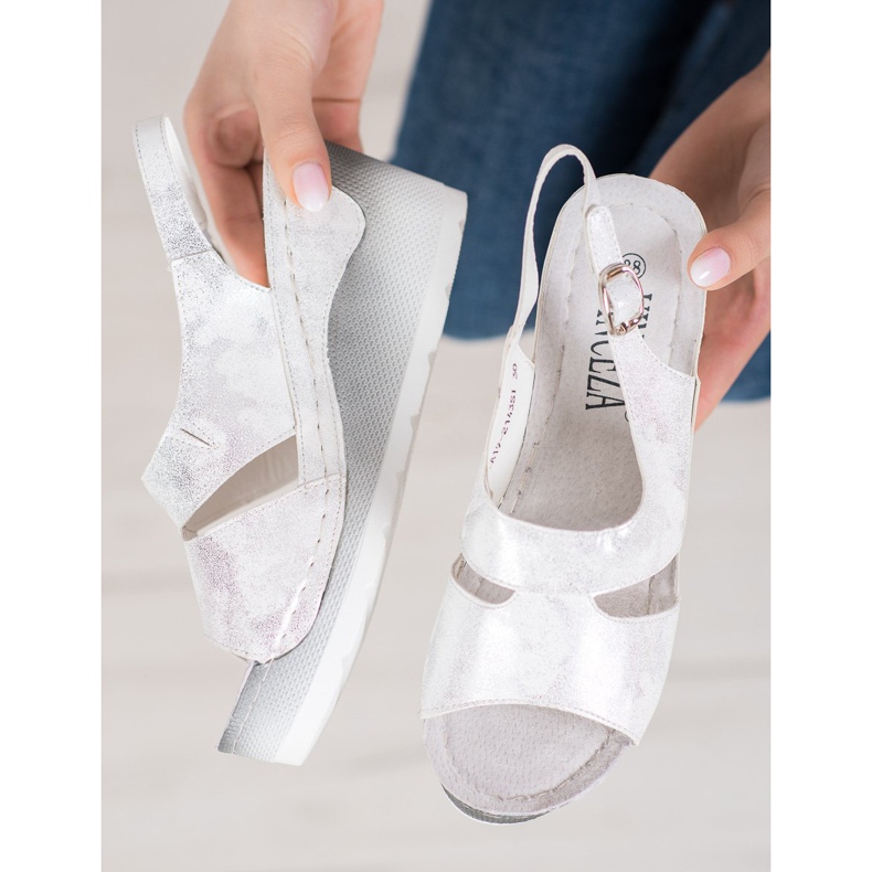 VINCEZA Keilsandalen grau 1