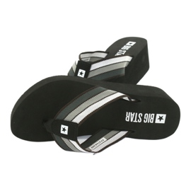 Big Star Flip-Flops auf dem Keil 274A300 schwarz grau 4
