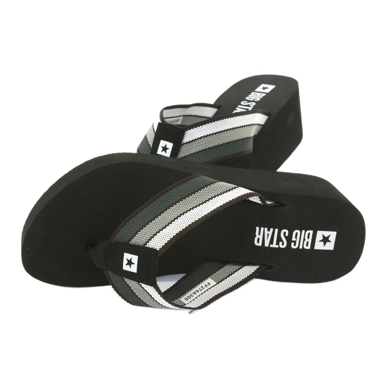 Big Star Flip-Flops auf dem Keil 274A300 schwarz grau 4