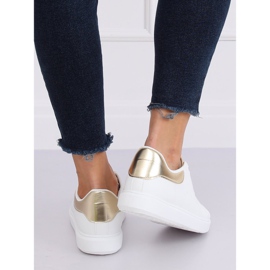 Weiße Damen Sneaker LA85P Gold 1