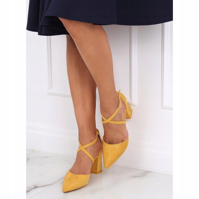 Pumps High Heels Schnitt Honig LY9153-5 Gelb 1