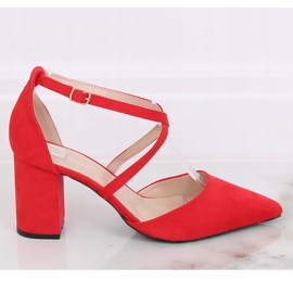 Pumps High Heels Schnitt rot D85-5 Rot 1