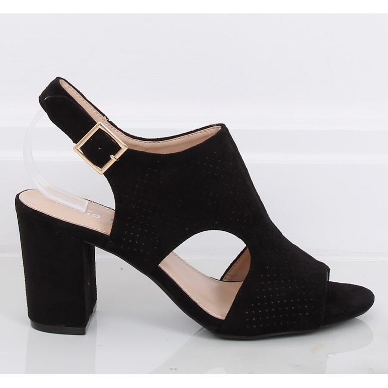 Schwarze Sandalen mit hohen Absätzen 99-33A Schwarz 1