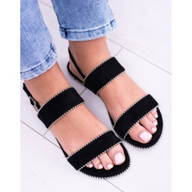 Lu Boo Damen Schwarze Sandalen Jets Noeli 2