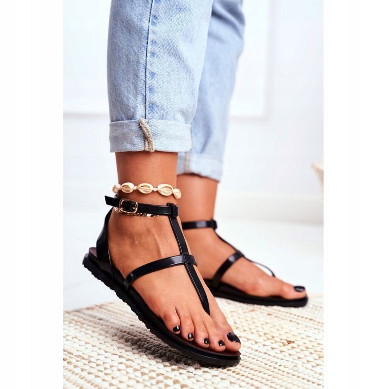 Lu Boo Sandalen Römer, Japanisches Lento Schwarz 1