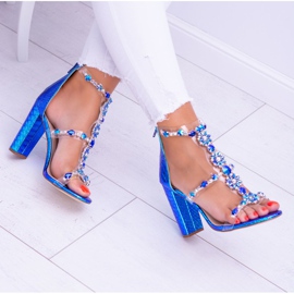 Lu Boo Kubikzirkonia-Benzin-Sandalen Taylor mehrfarbig 1