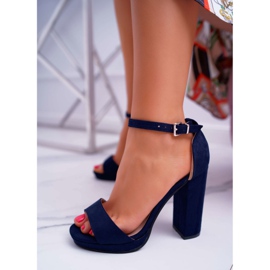 ADY Marineblaue Sandalen für Damen mit Absatz Debora Platform 1