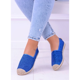 Lu Boo Cornflower Damen Espadrilles Slip On Brokat Miravet blau 1