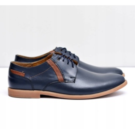 Bednarek Polish Shoes Herren Brogues Bednarek Leder Marineblau Millo 2
