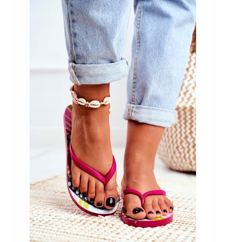Lu Boo | Szałowe Pink Aztec Havanna Flip-Flops rosa 2