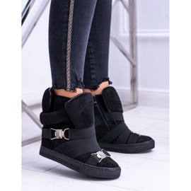 Damen Sneaker Lu Boo mit Gummibändern Schwarze Pumps 1