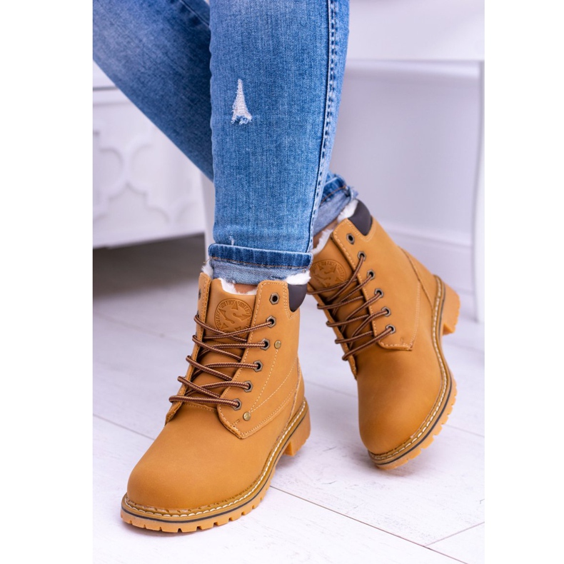 Damen Timber Stiefel mit Fell von Smith's Polari braun 1