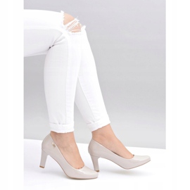 Damen Pumps Sergio Leone Hellgrau Lackiert Orsola 1