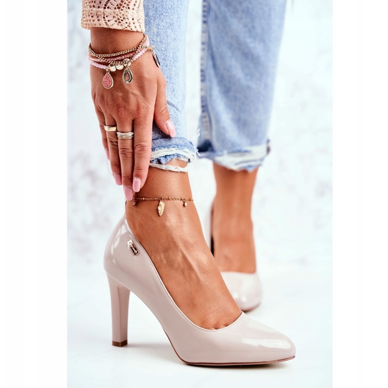 Damen Pumps Sergio Leone Light Grey On a Bar Campbell Lack grau 1