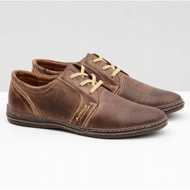 Joker Braune Schnürschuhe aus Leder für Herren Markos 1