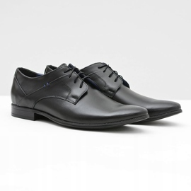 Gejms Elegante schwarze Gaspare Polish Leather Schuhe 1