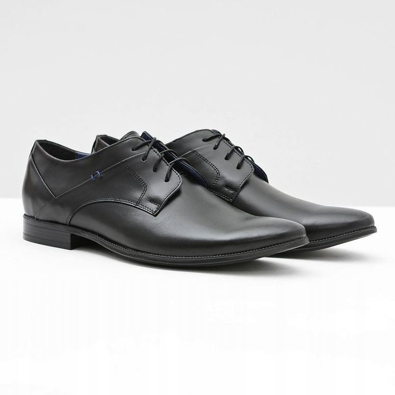 Gejms Elegante schwarze Gaspare Polish Leather Schuhe 1