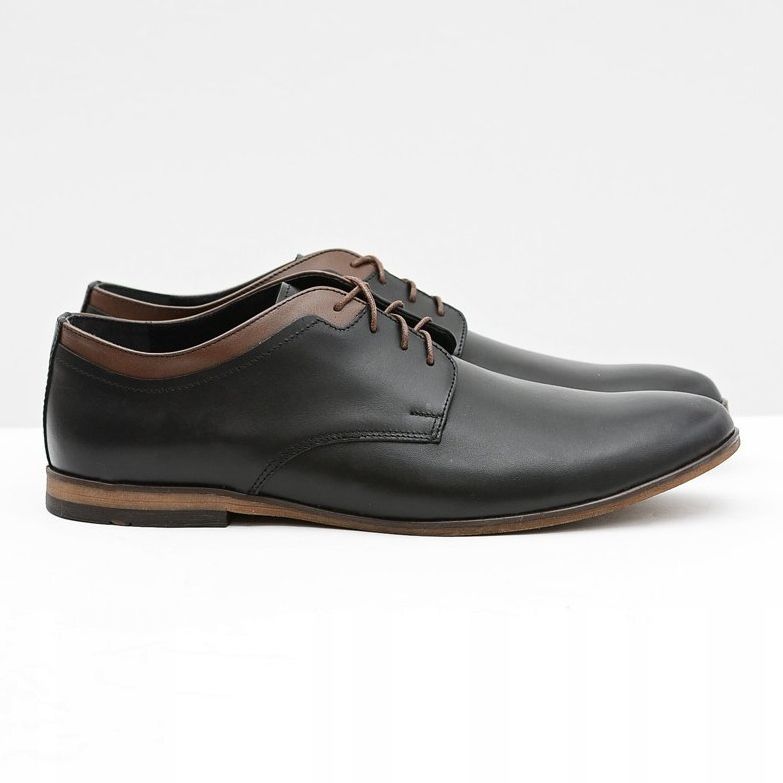Gejms Herren Schwarze Leder Gianni Schuhe 2