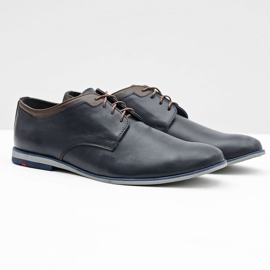 Gejms Herren Marineblaue Leder Gianni Schuhe 1